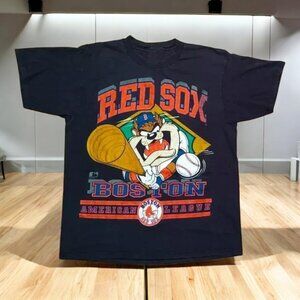 Looney Tunes Boston Red Sox Tasmanian Devil T shirt Black HN1280